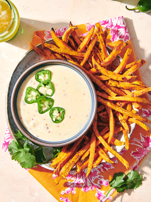 Sweet Potato Fries with Chipotle Queso 