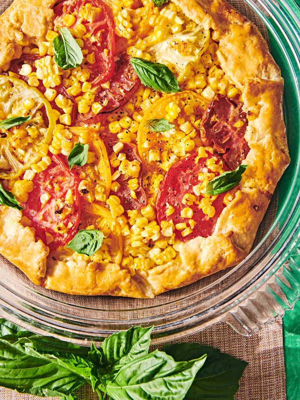 Tomato, Corn, & Cheddar Galette