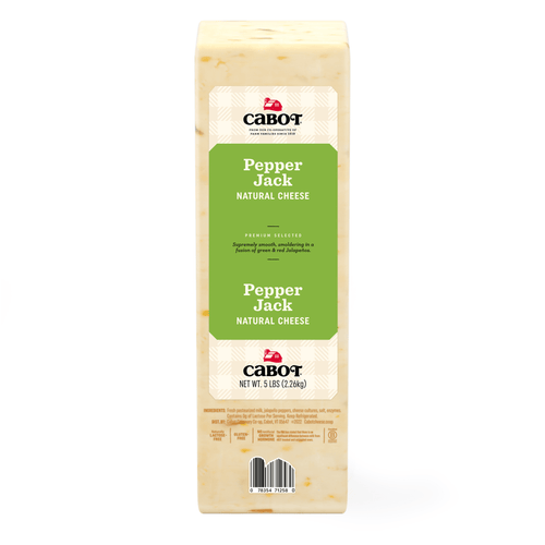 Cabot Creamery Food Service-Cheese-Cabot Creamery-5lb Loaves-Cabot Pepper Jack Cheese, Loaf