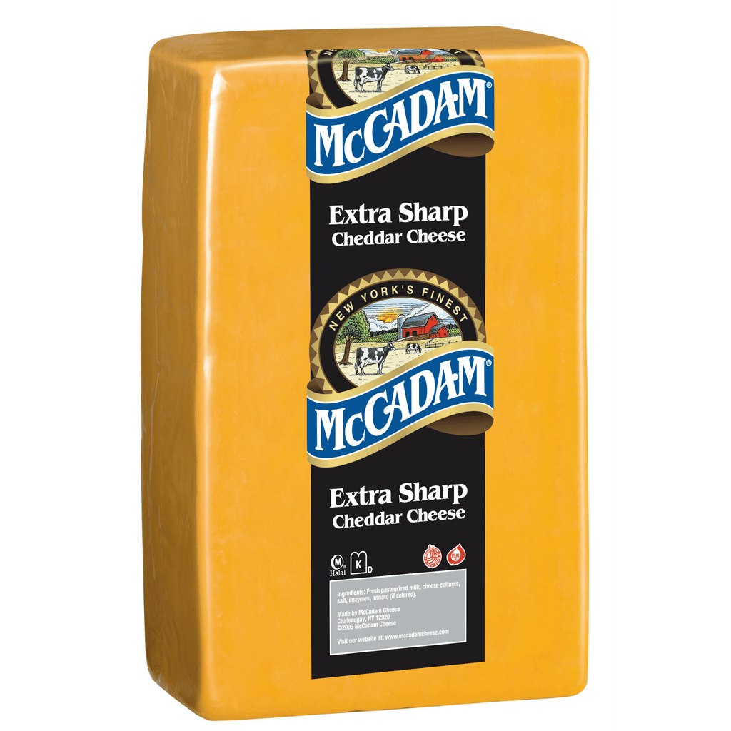Cabot Creamery Food Service-Cheese-McCadam-10.7lb Prints-McCadam Extra Sharp Yellow Cheddar Cheese, Print