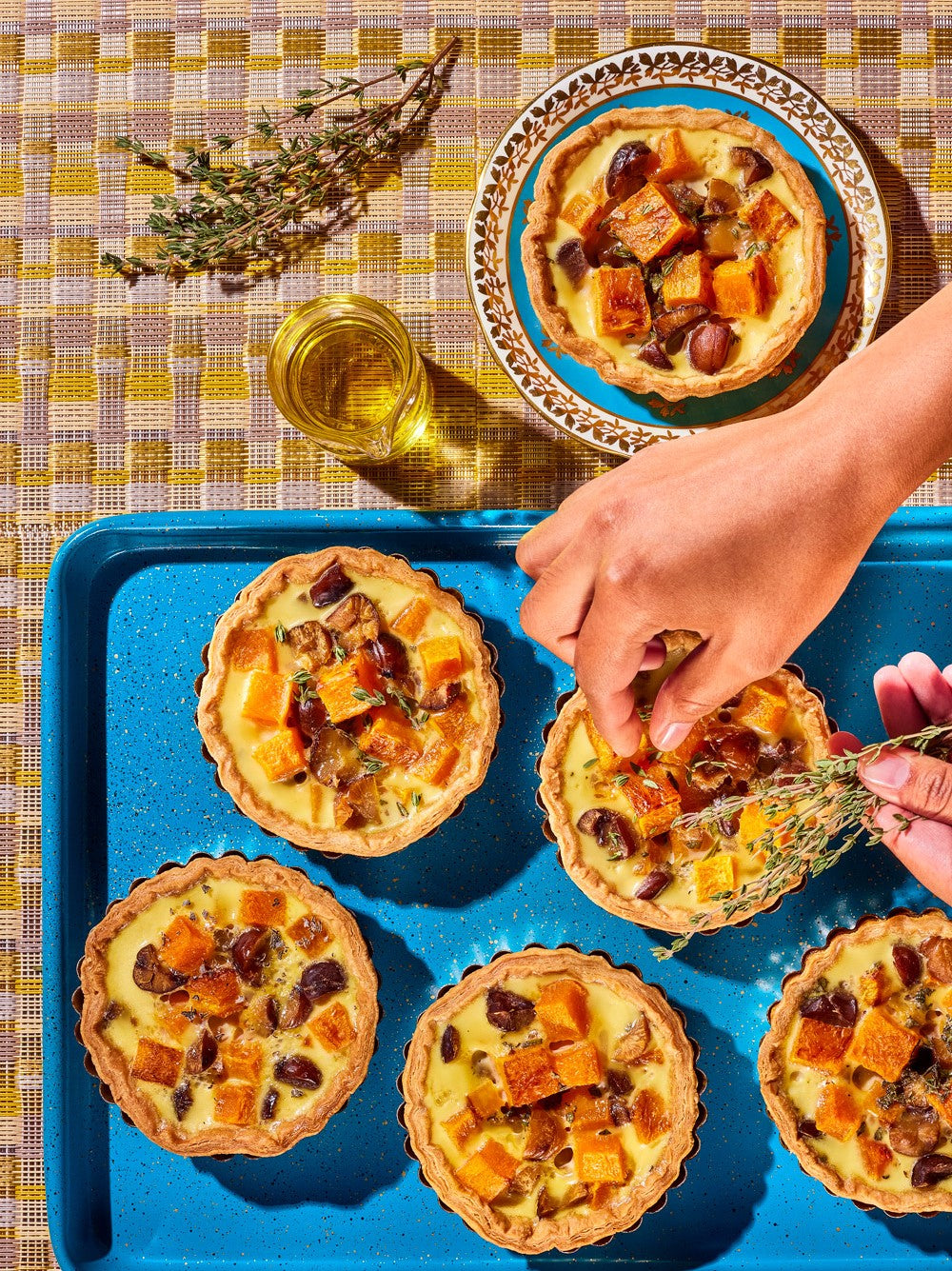 Truffled Squash and Chestnut Tartlets