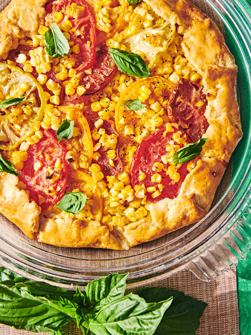 Tomato, Corn, & Cheddar Galette
