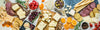 A large sampling of sliced and cubed cheese from Cabot Creamery