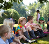 kids enjoying farm camp at Fairmont Farm summer camp.
