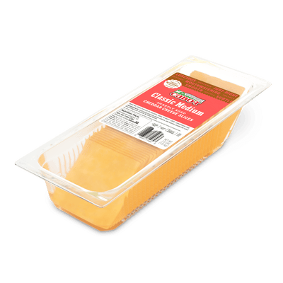 Cabot Medium Yellow Cheddar Cheese, Slices