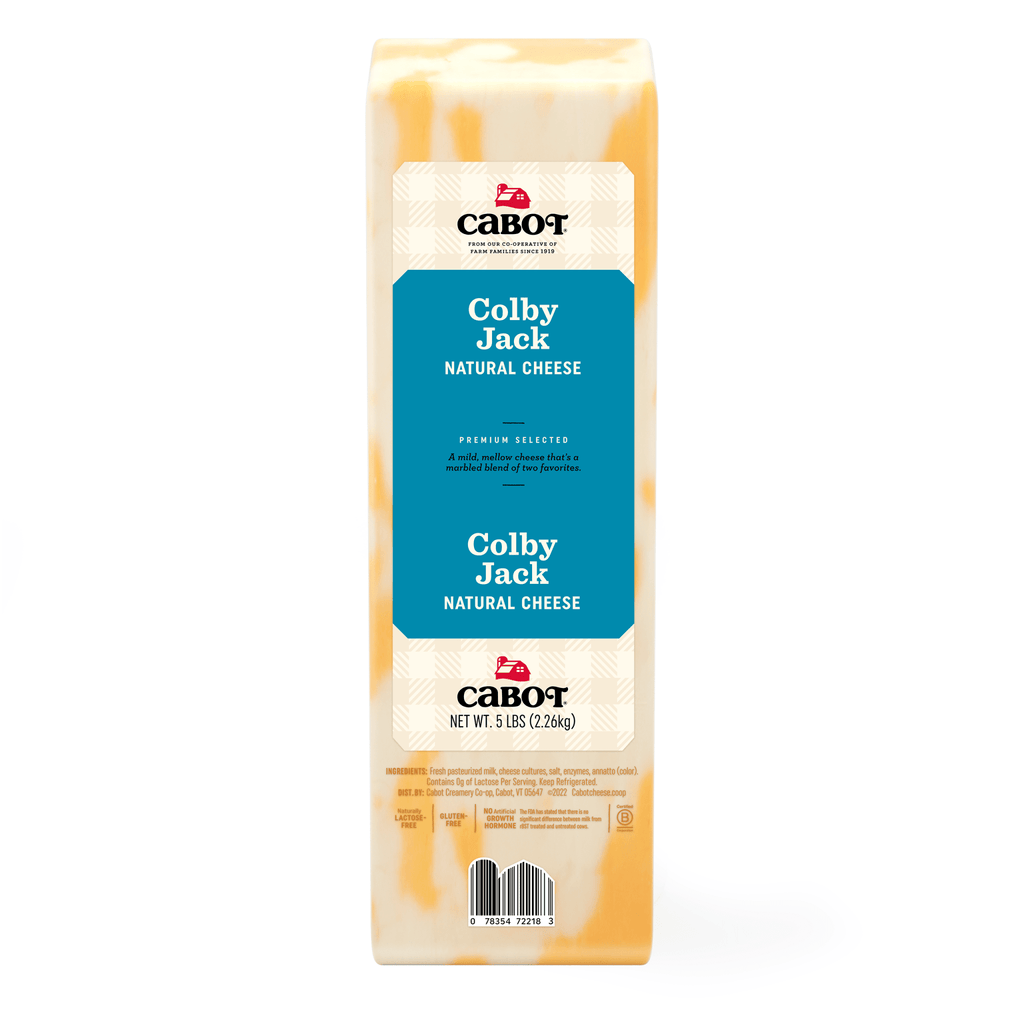 Cabot Creamery Food Service-Cheese-Cabot Creamery-5lb Loaves-Cabot Colby Jack Cheese, Loaf