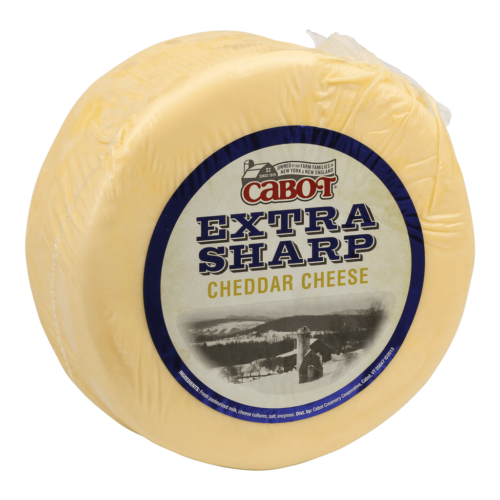 Cabot Creamery Food Service-Cheese-Cabot Creamery-34lb Flats-Cabot Extra Sharp Cheddar Cheese, Flat