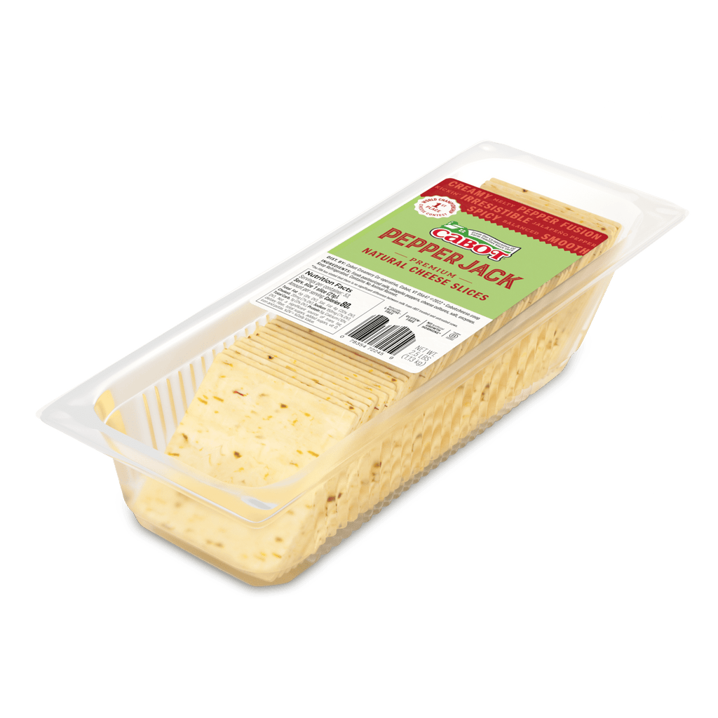 Cabot Creamery Food Service-Cheese-Cabot Creamery-2.5lb Slices-Cabot Pepper Jack Cheese, Slices