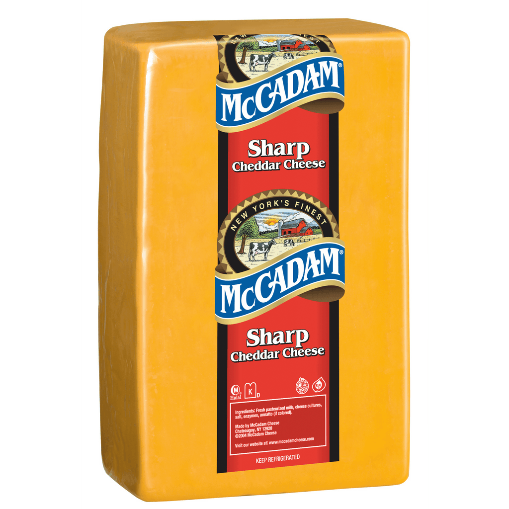 Cabot Creamery Food Service-Cheese-McCadam-10.7lb Prints-McCadam Sharp Yellow Cheddar Cheese, Print